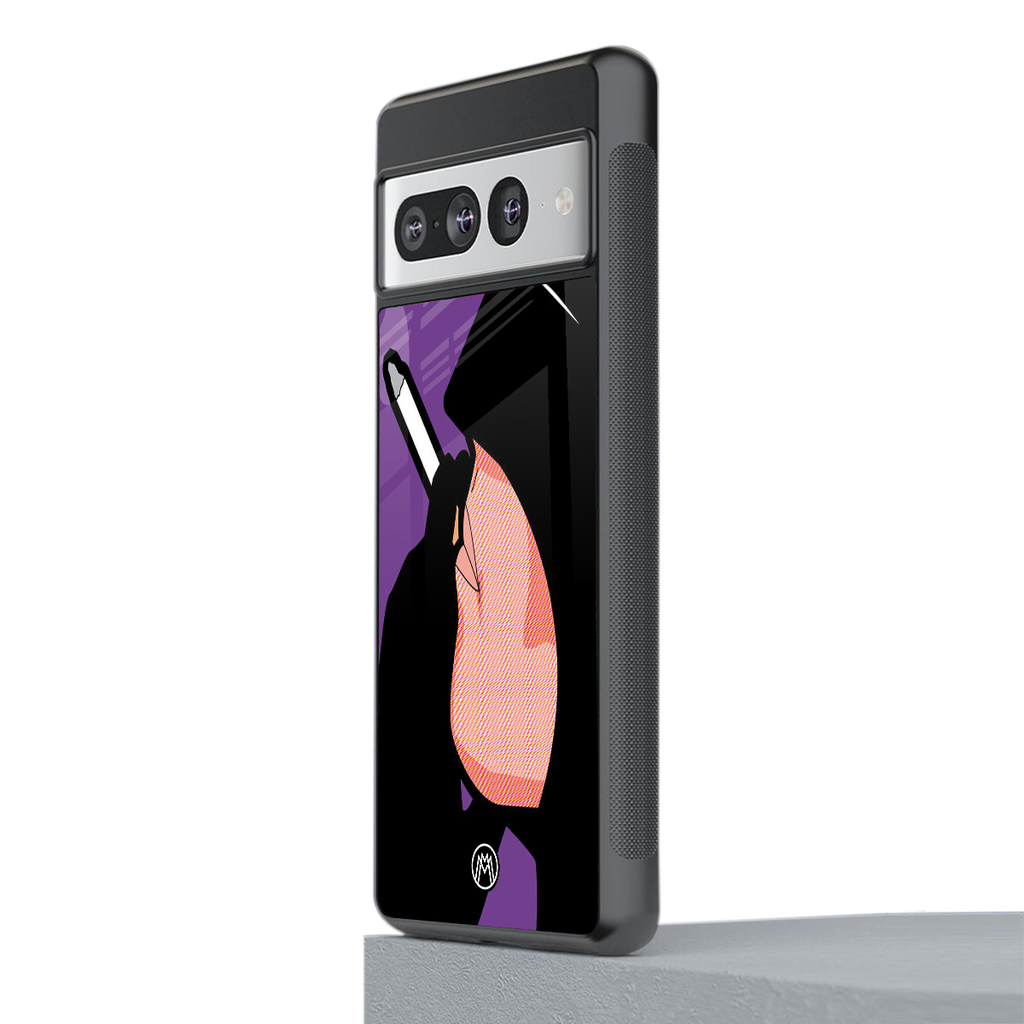 smoking batman back phone cover | glass case for google pixel 7 pro