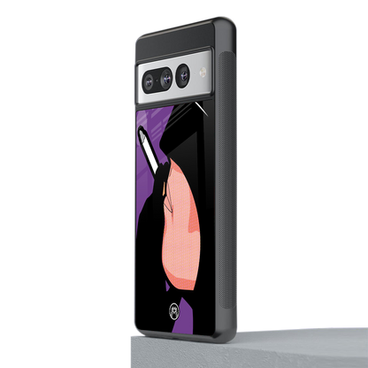 smoking batman back phone cover | glass case for google pixel 7 pro