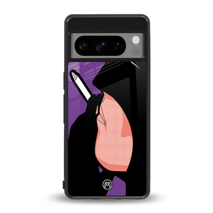 smoking batman back phone cover | glass case for google pixel 8 pro