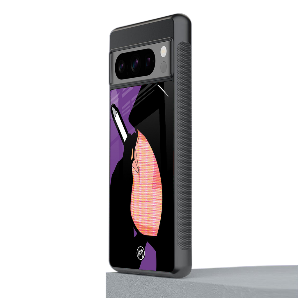 smoking batman back phone cover | glass case for google pixel 8 pro