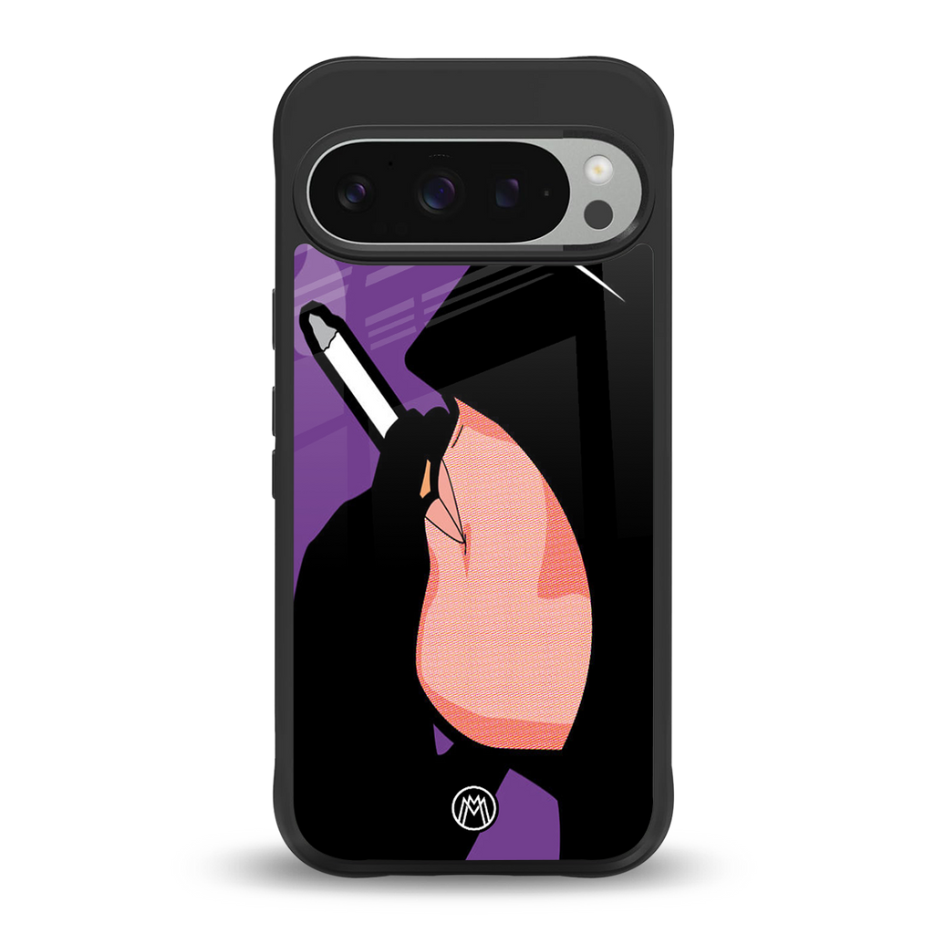smoking batman back phone cover | glass case for google pixel 9 pro xl