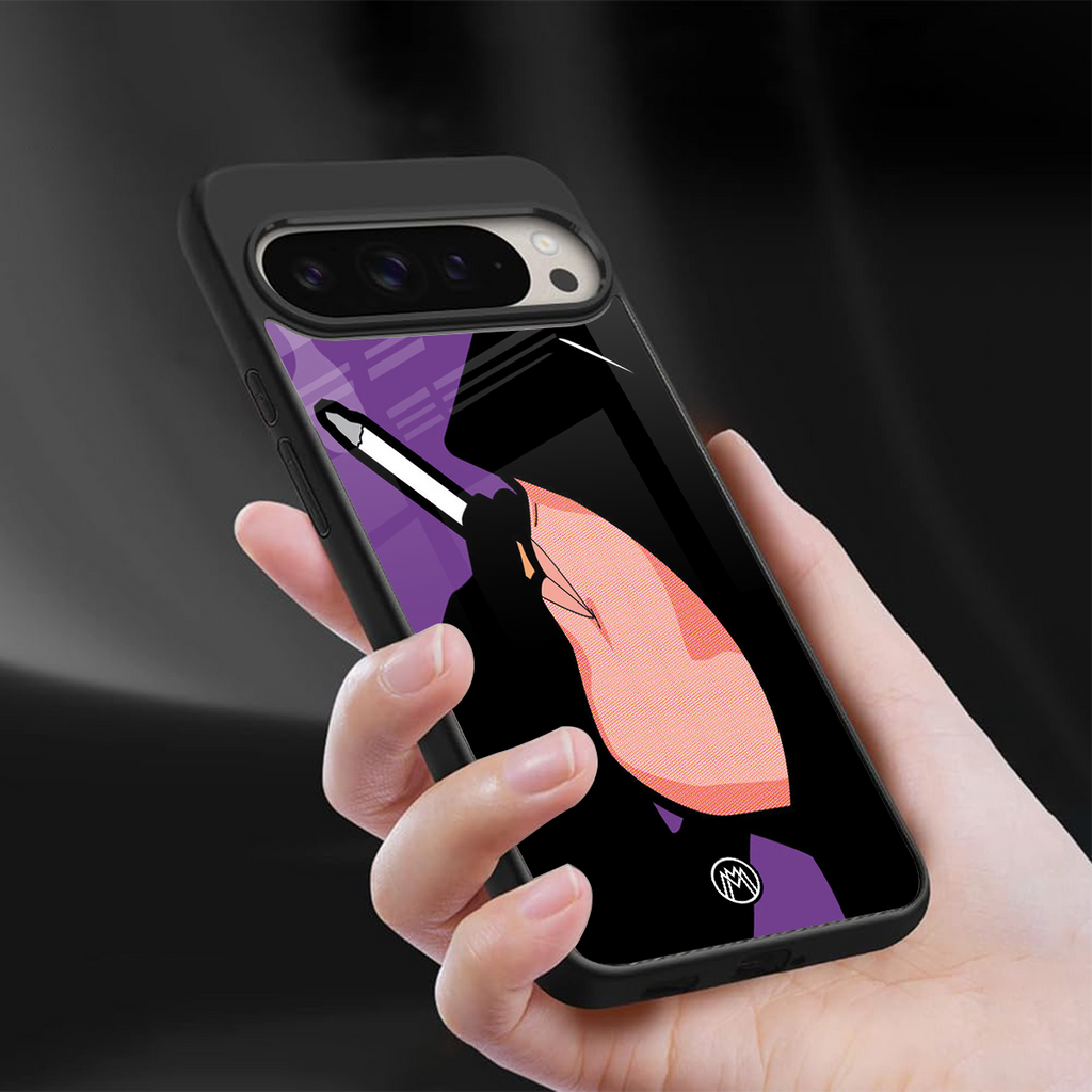 smoking batman back phone cover | glass case for google pixel 9 pro