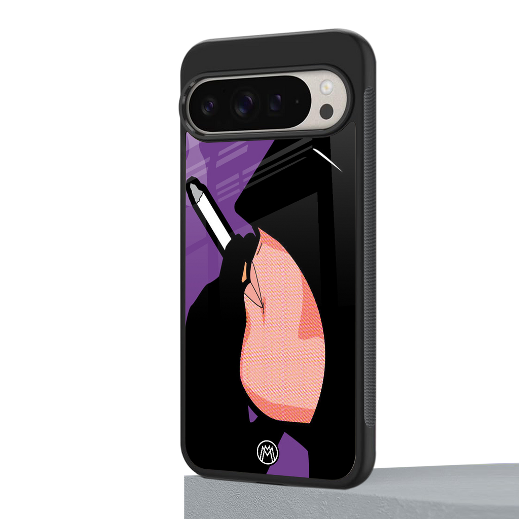 smoking batman back phone cover | glass case for google pixel 9 pro