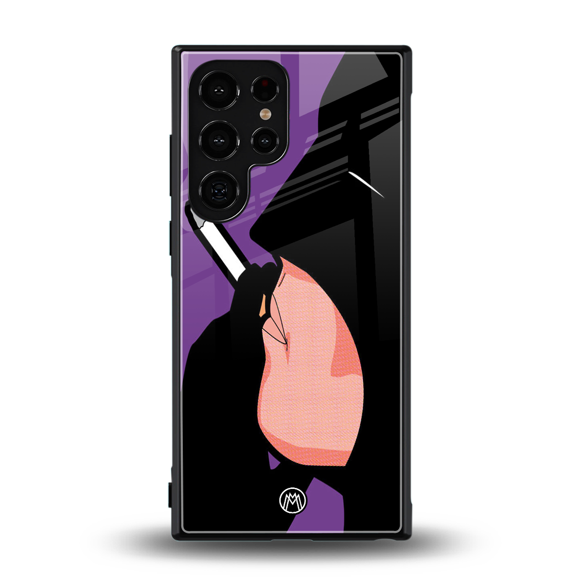 smoking batman back phone cover | glass case for samsung galaxy s24 ultra
