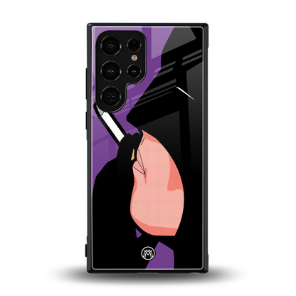 smoking batman back phone cover | glass case for samsung galaxy s24 ultra