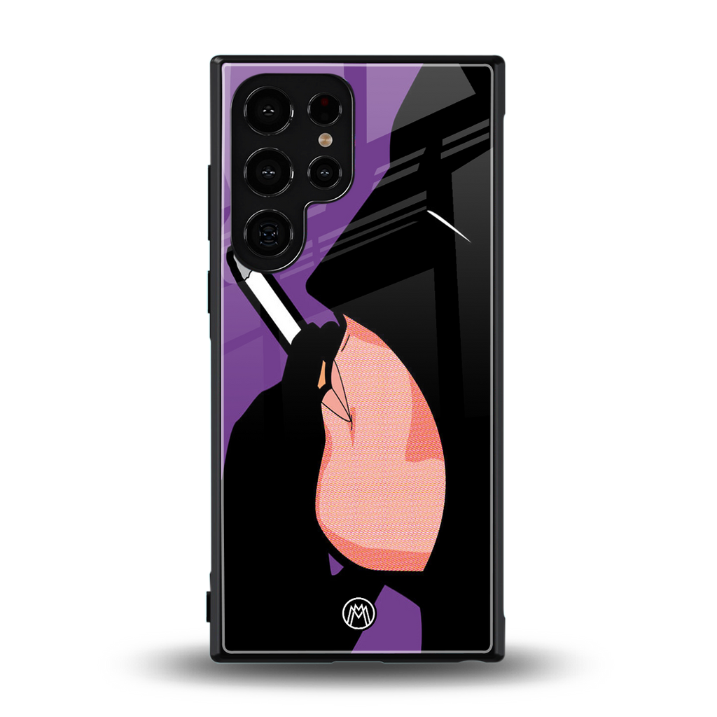 smoking batman back phone cover | glass case for samsung galaxy s23 ultra