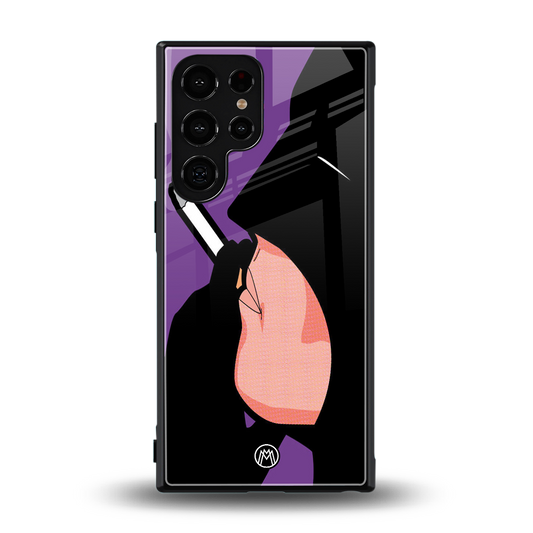 smoking batman back phone cover | glass case for samsung galaxy s23 ultra