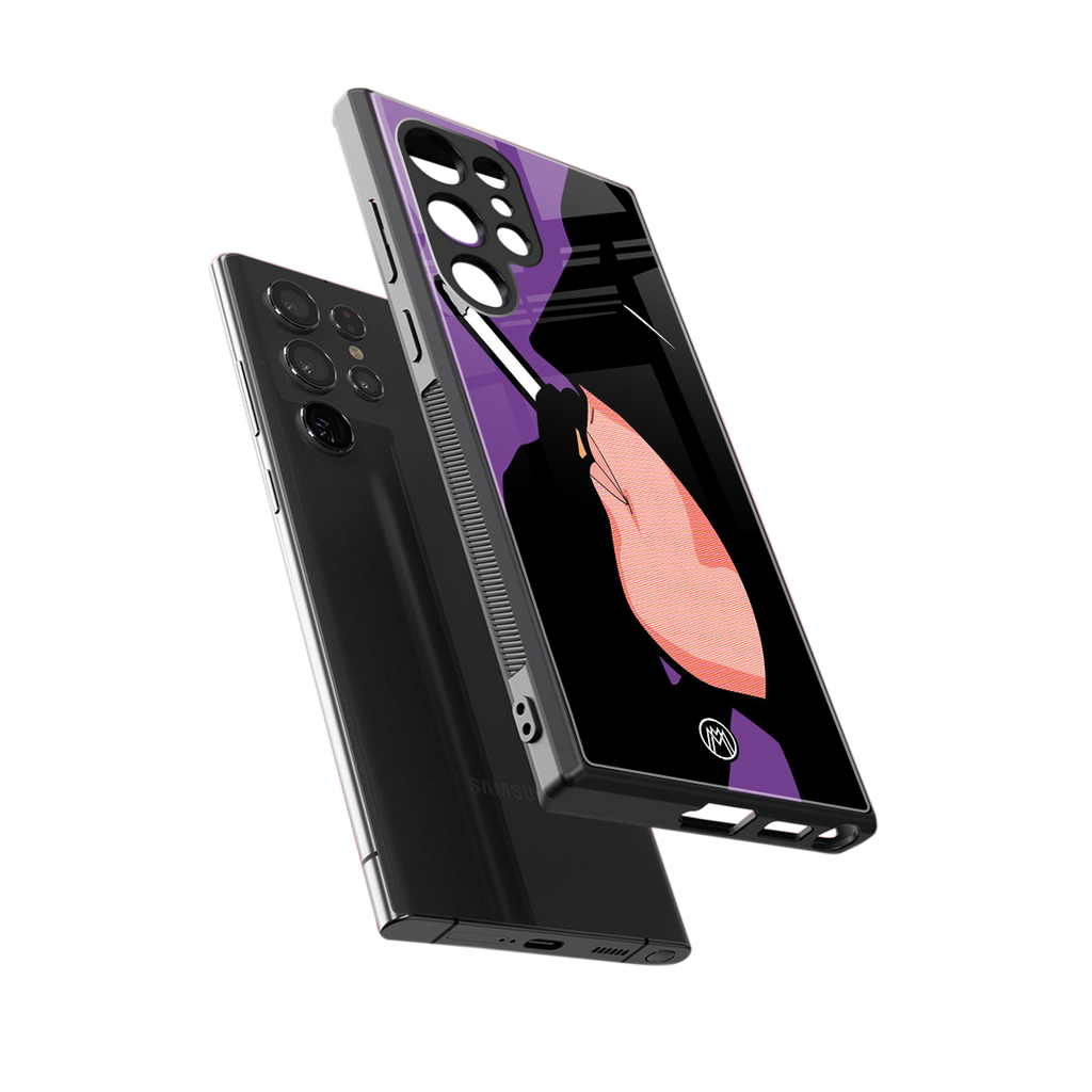 smoking batman back phone cover | glass case for samsung galaxy s23 ultra