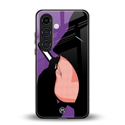 smoking batman back phone cover | glass case for samsung galaxy s24 fe