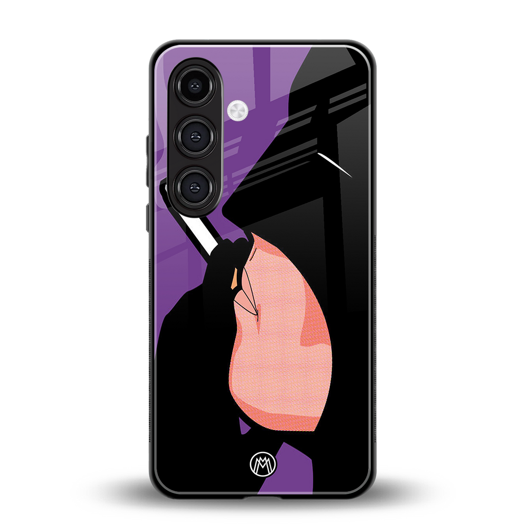 smoking batman back phone cover | glass case for samsung galaxy s25 plus