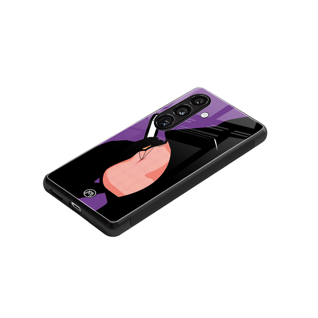 smoking batman back phone cover | glass case for samsung galaxy s24 plus