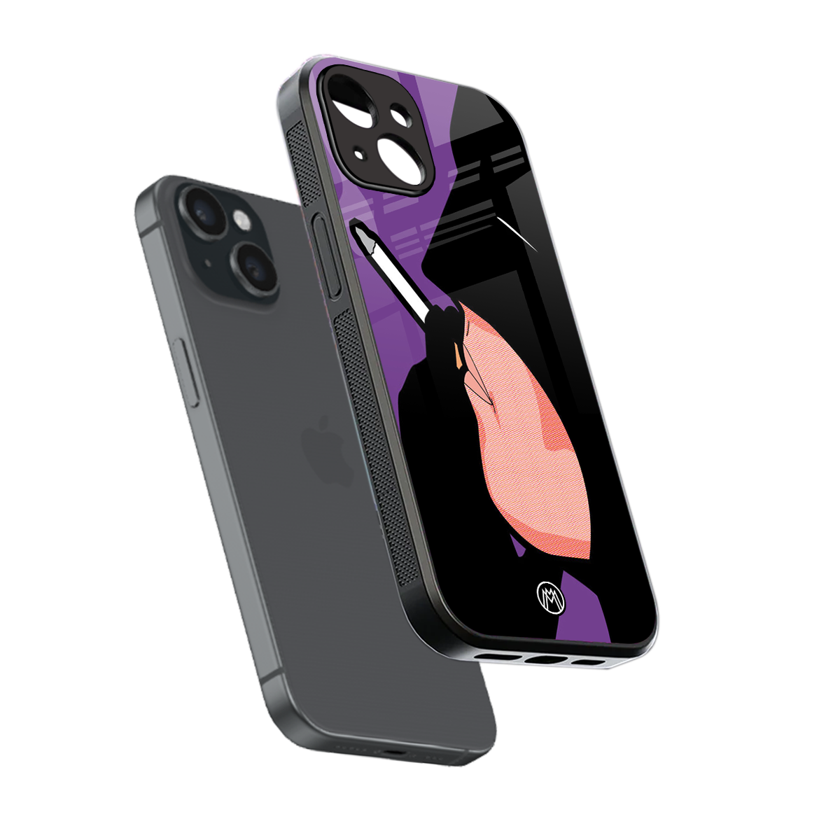 smoking batman back phone cover | glass case for iphone 15