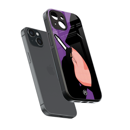smoking batman back phone cover | glass case for iphone 15
