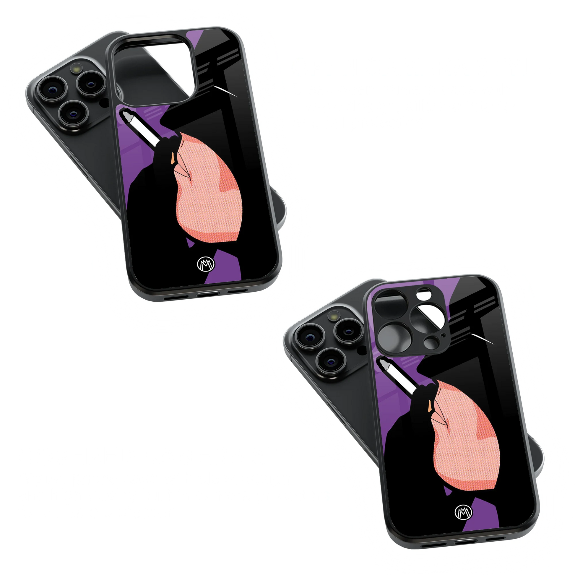 Trendy Glass Back Mobile Case for iPhone, Samsung, Redmi, OnePlus, Google Pixel, Motorola