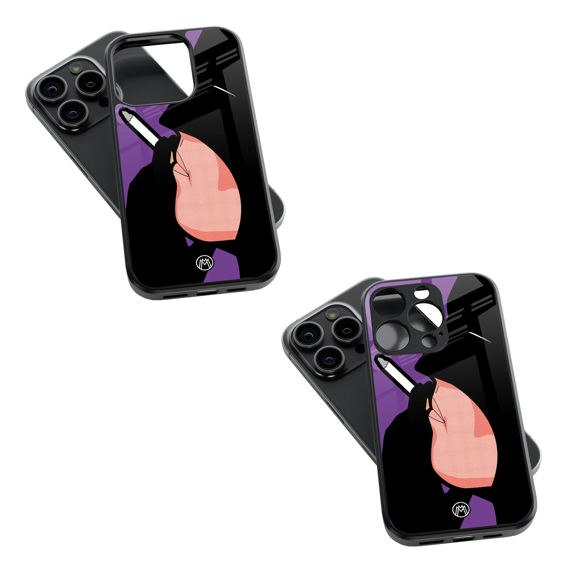 Trendy Glass Back Mobile Case for iPhone, Samsung, Redmi, OnePlus, Google Pixel, Motorola