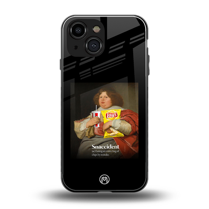 snaccident back phone cover | glass case for iphone 13 mini