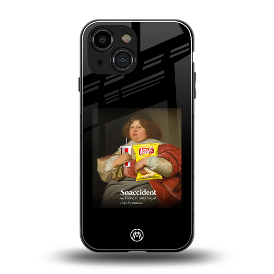 snaccident back phone cover | glass case for iphone 13 mini