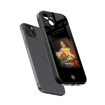 snaccident back phone cover | glass case for iphone 15 plus