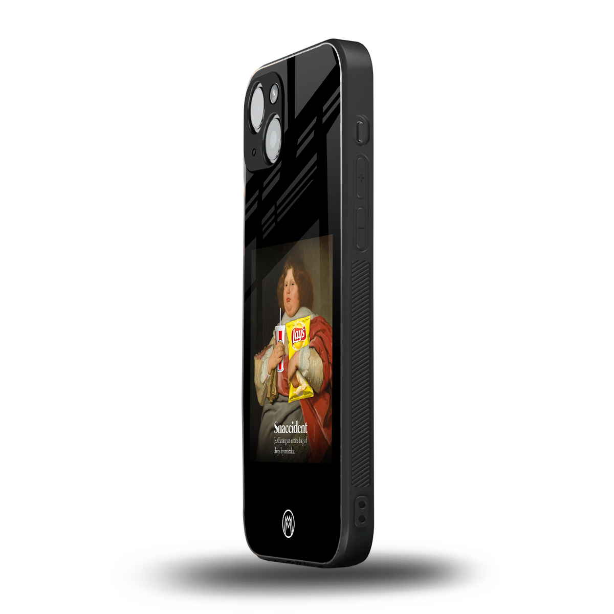 snaccident back phone cover | glass case for iphone 15 plus