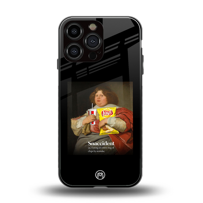 snaccident back phone cover | glass case for iphone 14 pro max