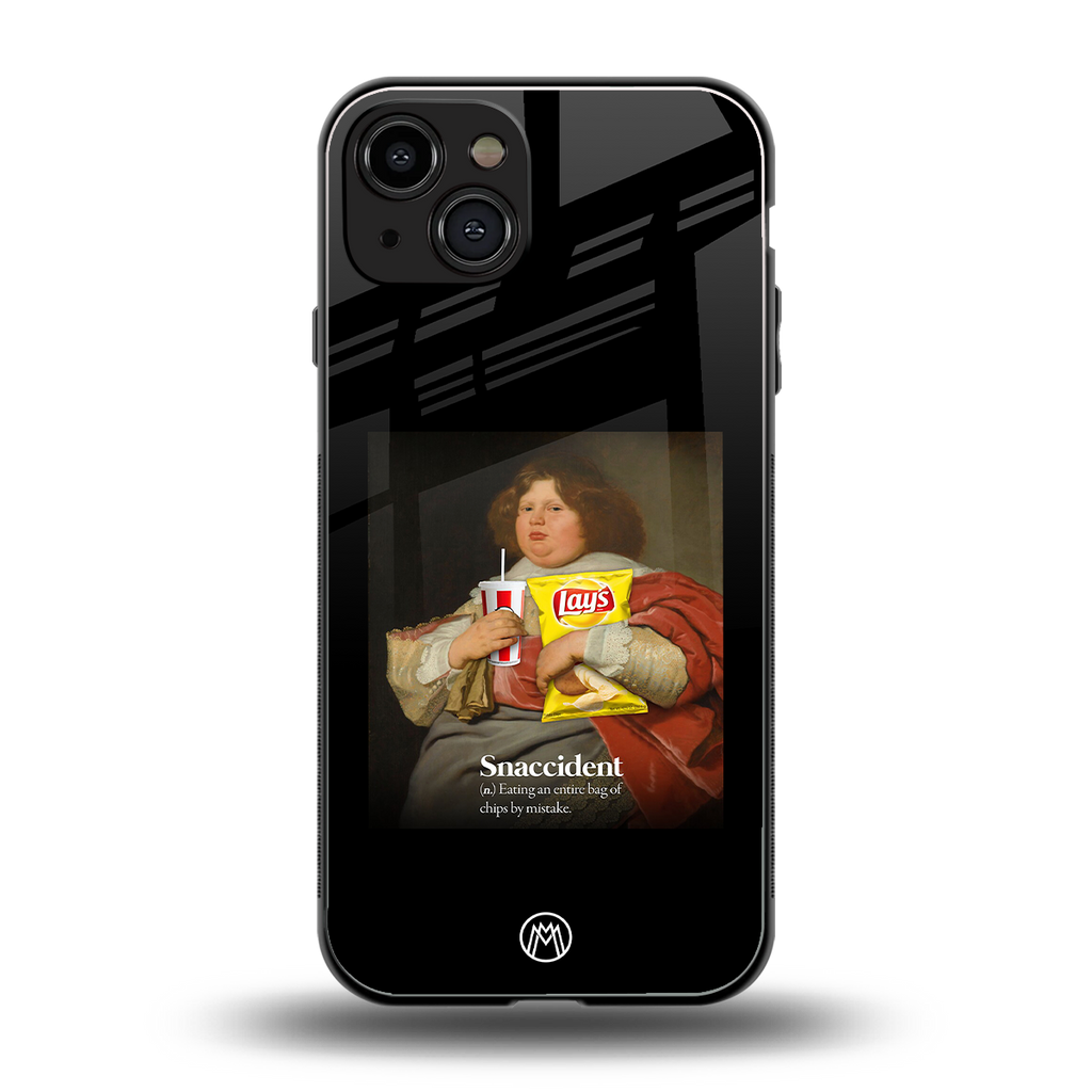 snaccident back phone cover | glass case for iphone 15