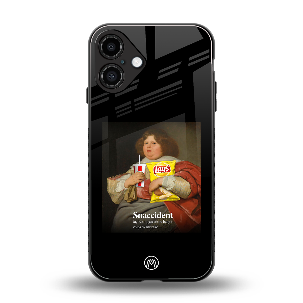 snaccident back phone cover | glass case for iphone 16 plus