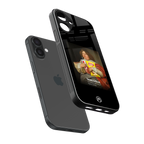 snaccident back phone cover | glass case for iphone 16 plus