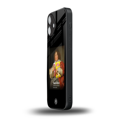 snaccident back phone cover | glass case for iphone 16 plus