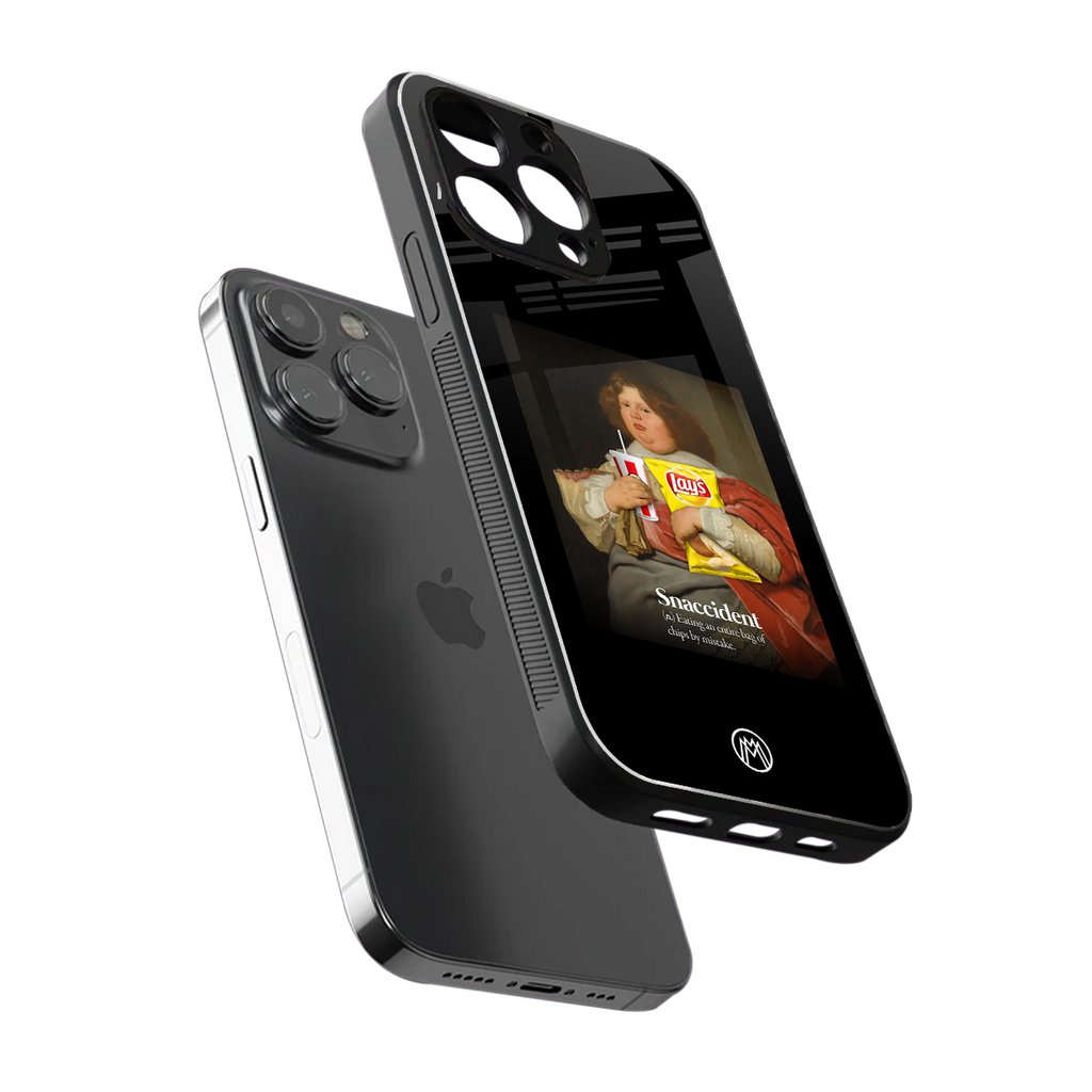 snaccident back phone cover | glass case for iphone 16 pro