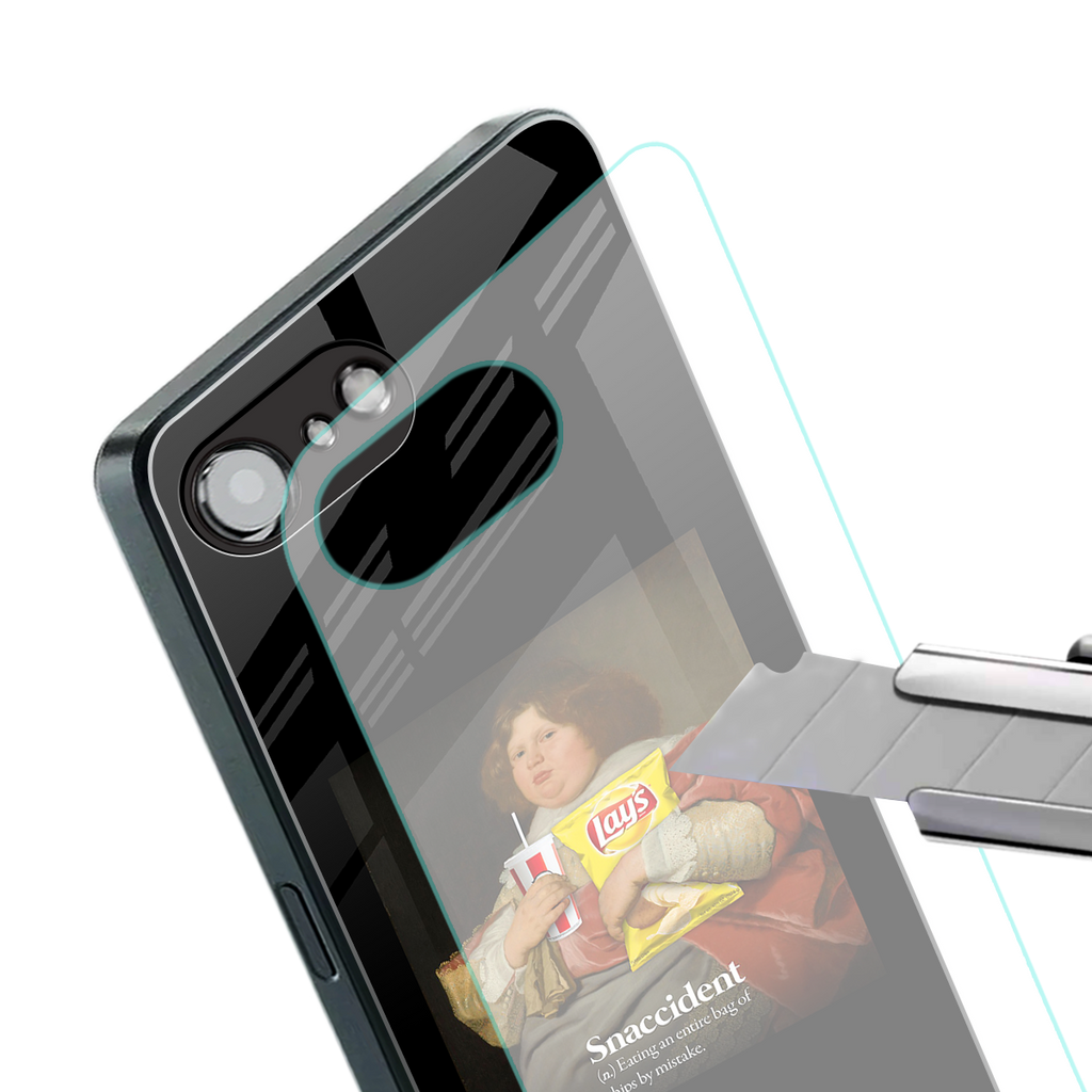 snaccident back phone cover | glass case for iphone 16e