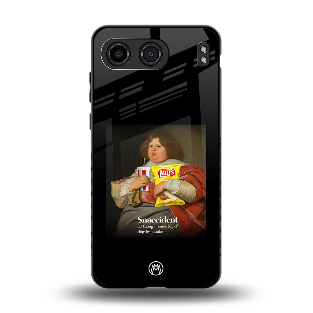 snaccident back phone cover | glass case for oneplus nord 4