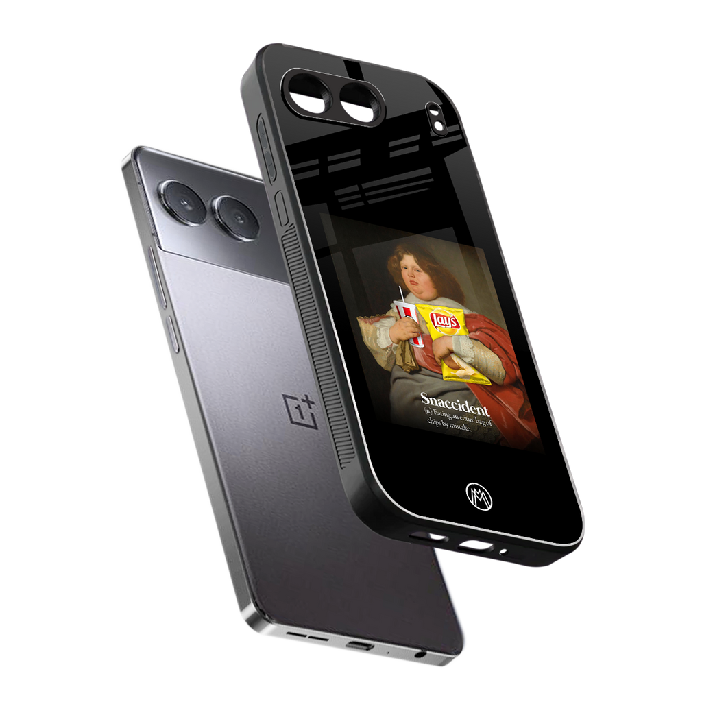 snaccident back phone cover | glass case for oneplus nord 4