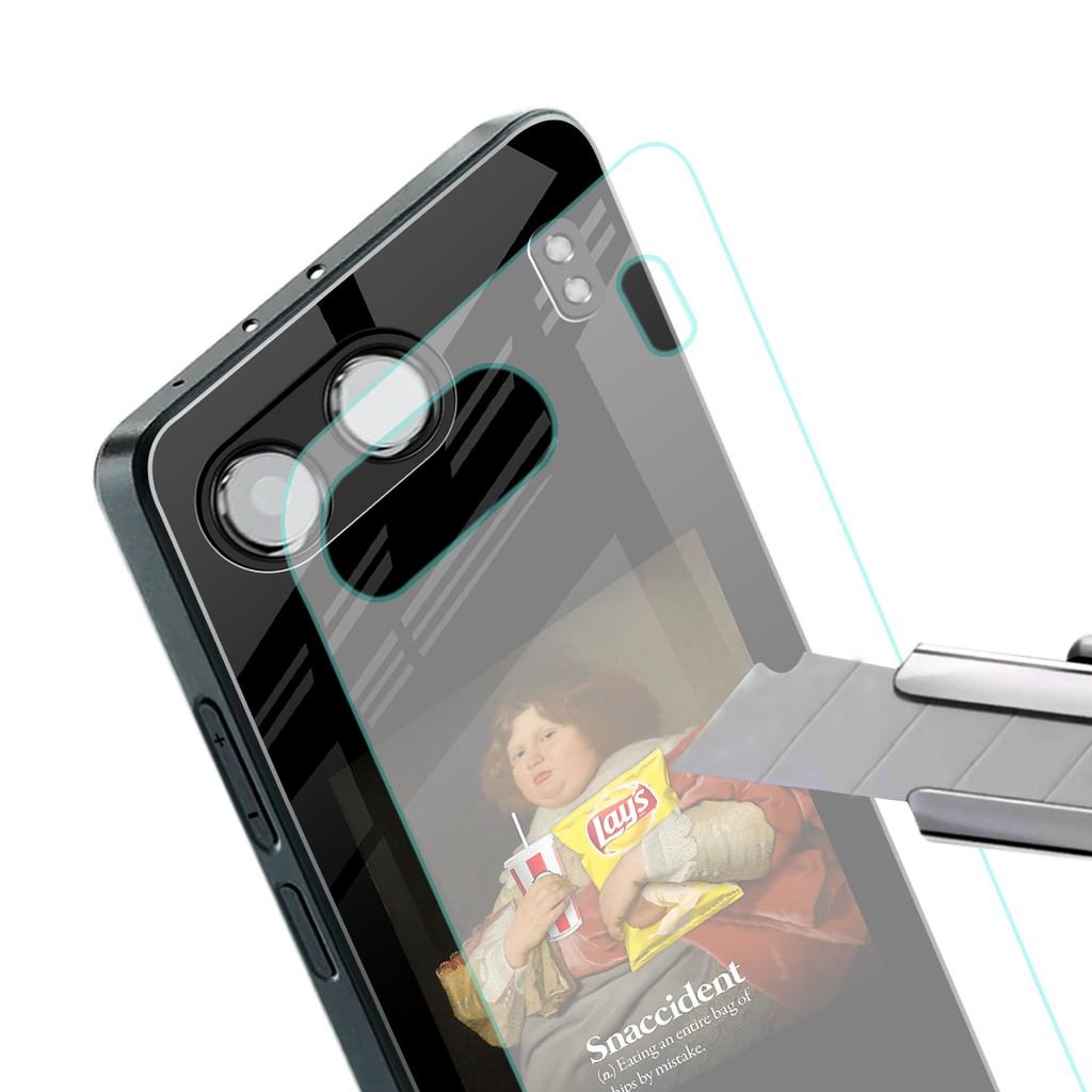 snaccident back phone cover | glass case for oneplus nord 4