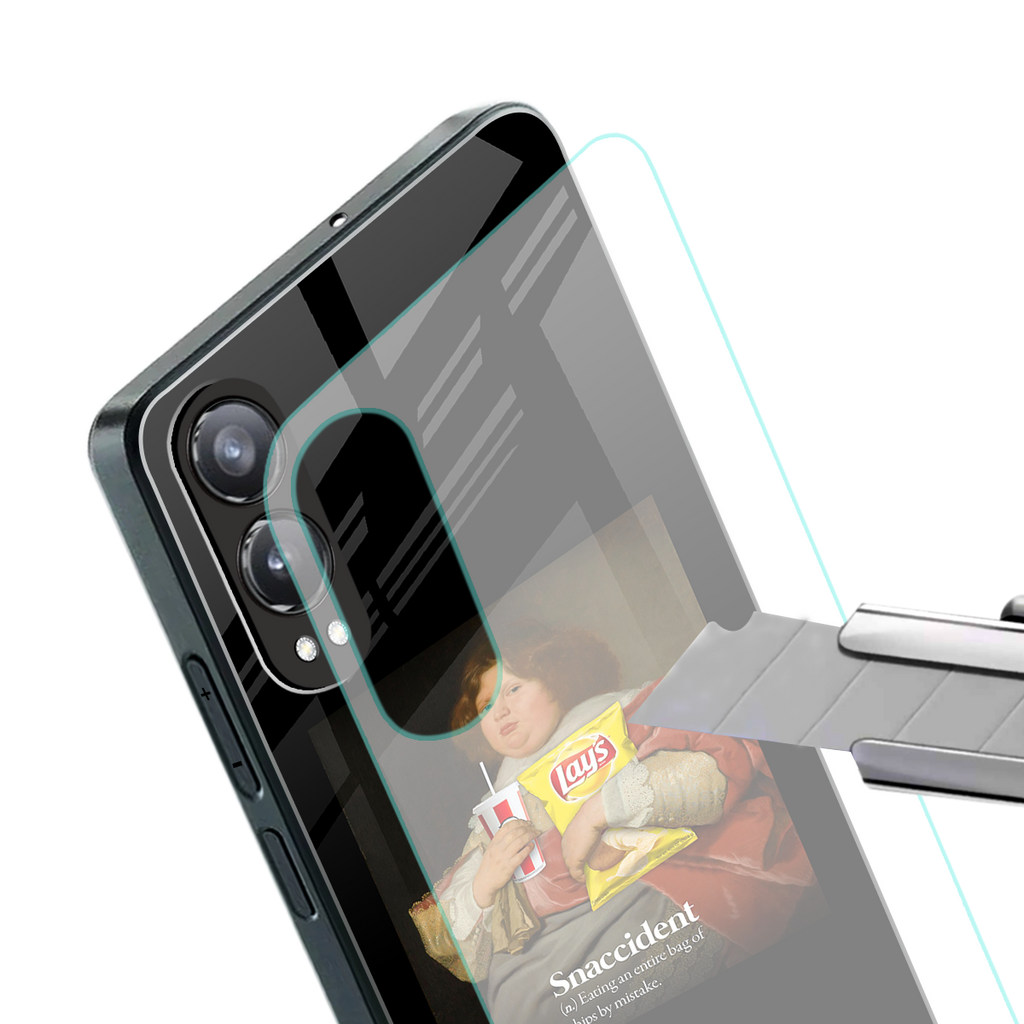 snaccident back phone cover | glass case for oneplus nord ce 4 lite