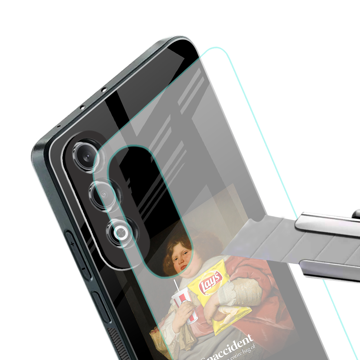 snaccident back phone cover | glass case for oneplus nord ce 4