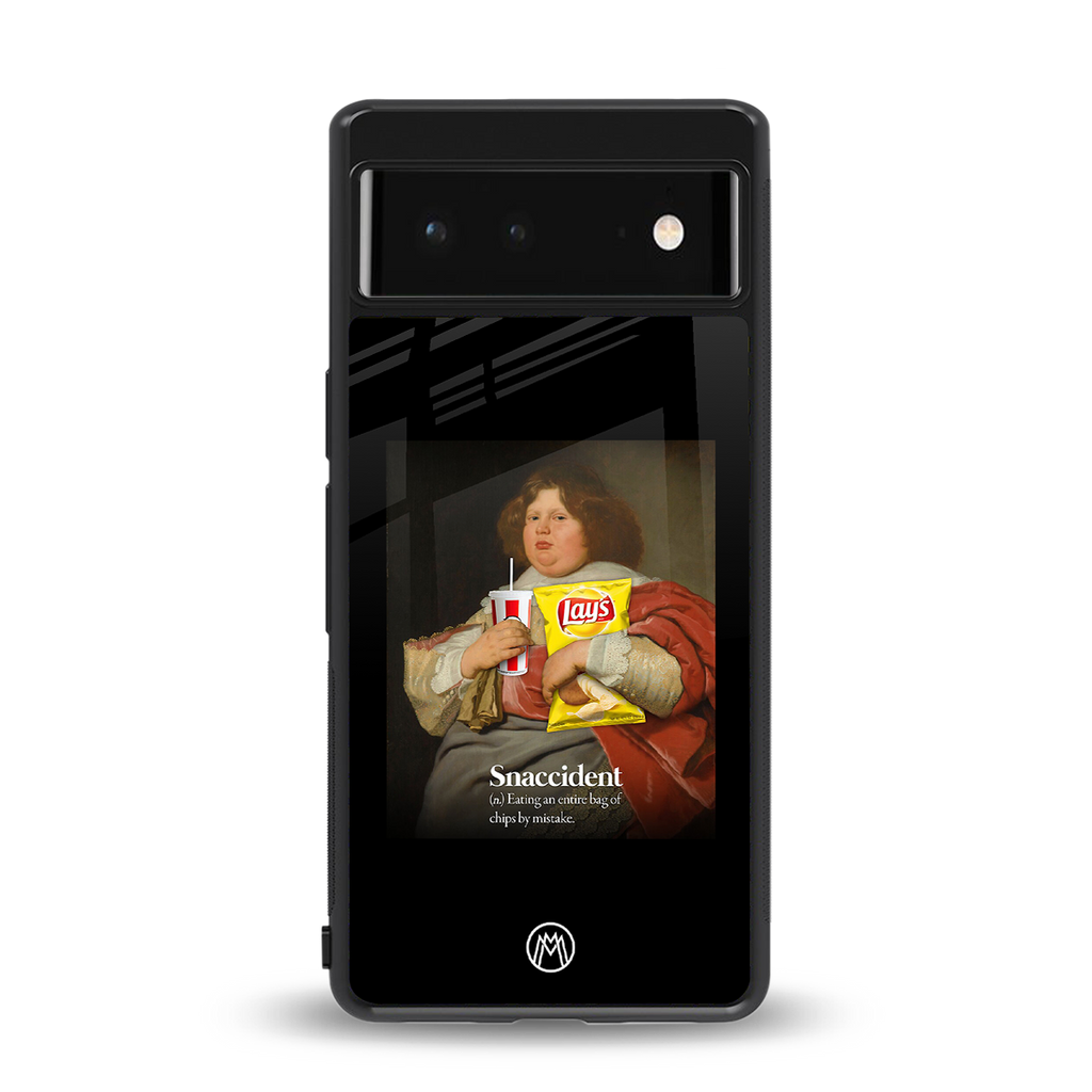 snaccident back phone cover | glass case for google pixel 6