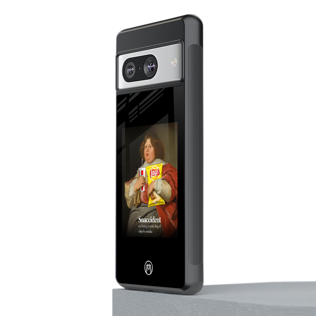 snaccident back phone cover | glass case for Google Pixel 8