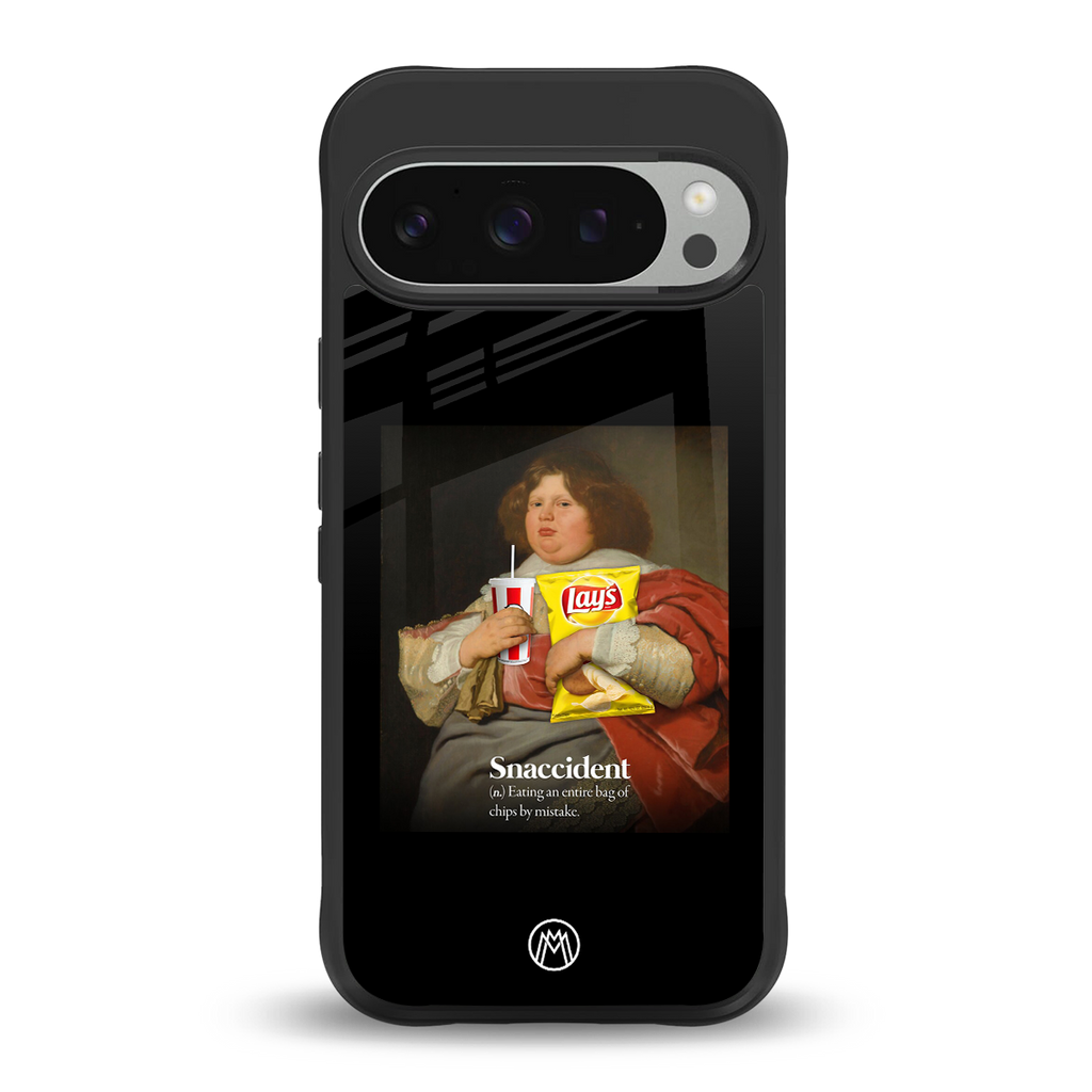 snaccident back phone cover | glass case for google pixel 9 pro xl