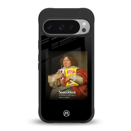 snaccident back phone cover | glass case for google pixel 9 pro xl