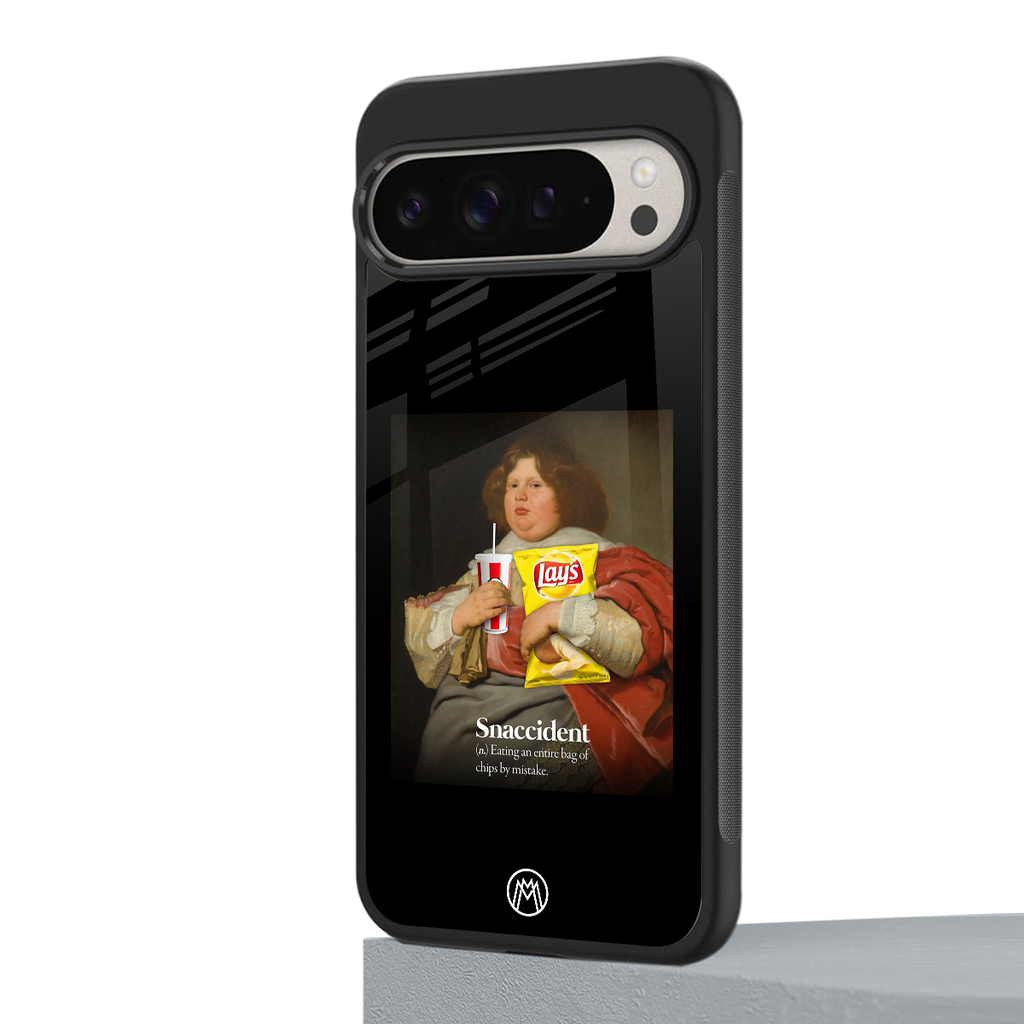 snaccident back phone cover | glass case for google pixel 9 pro xl