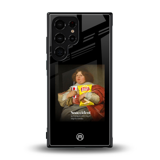 snaccident back phone cover | glass case for samsung galaxy s24 ultra