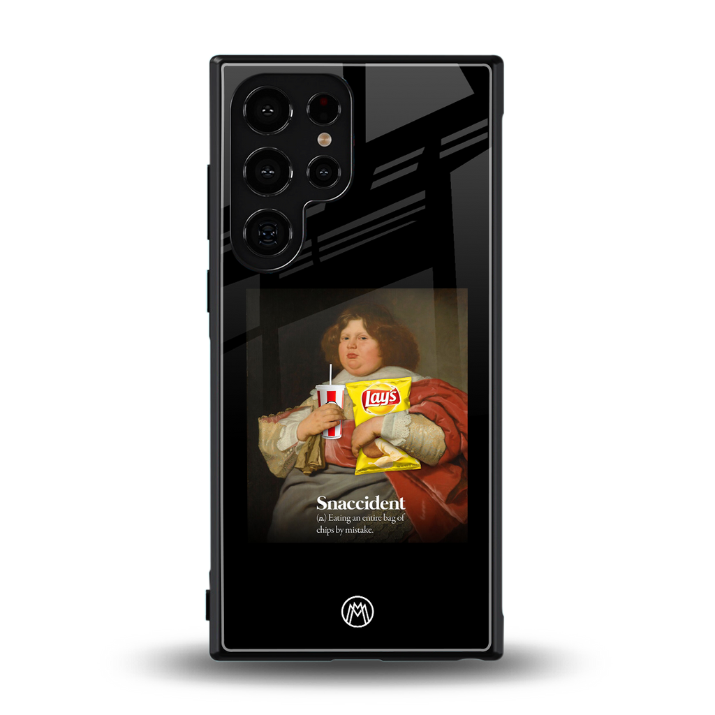 snaccident back phone cover | glass case for samsung galaxy s23 ultra