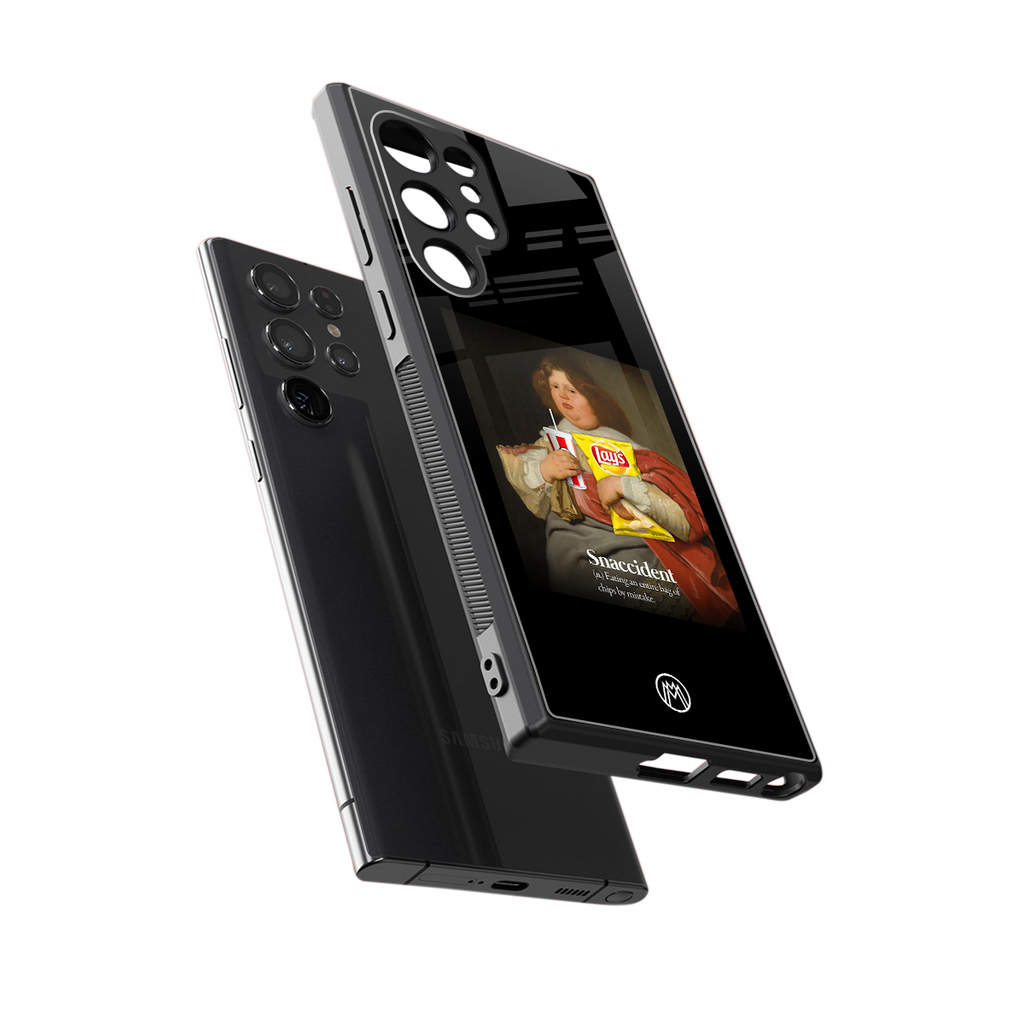 snaccident back phone cover | glass case for samsung galaxy s23 ultra
