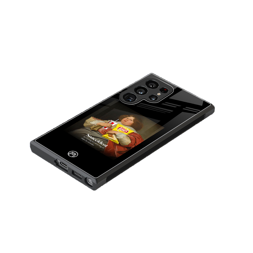 snaccident back phone cover | glass case for samsung galaxy s23 ultra