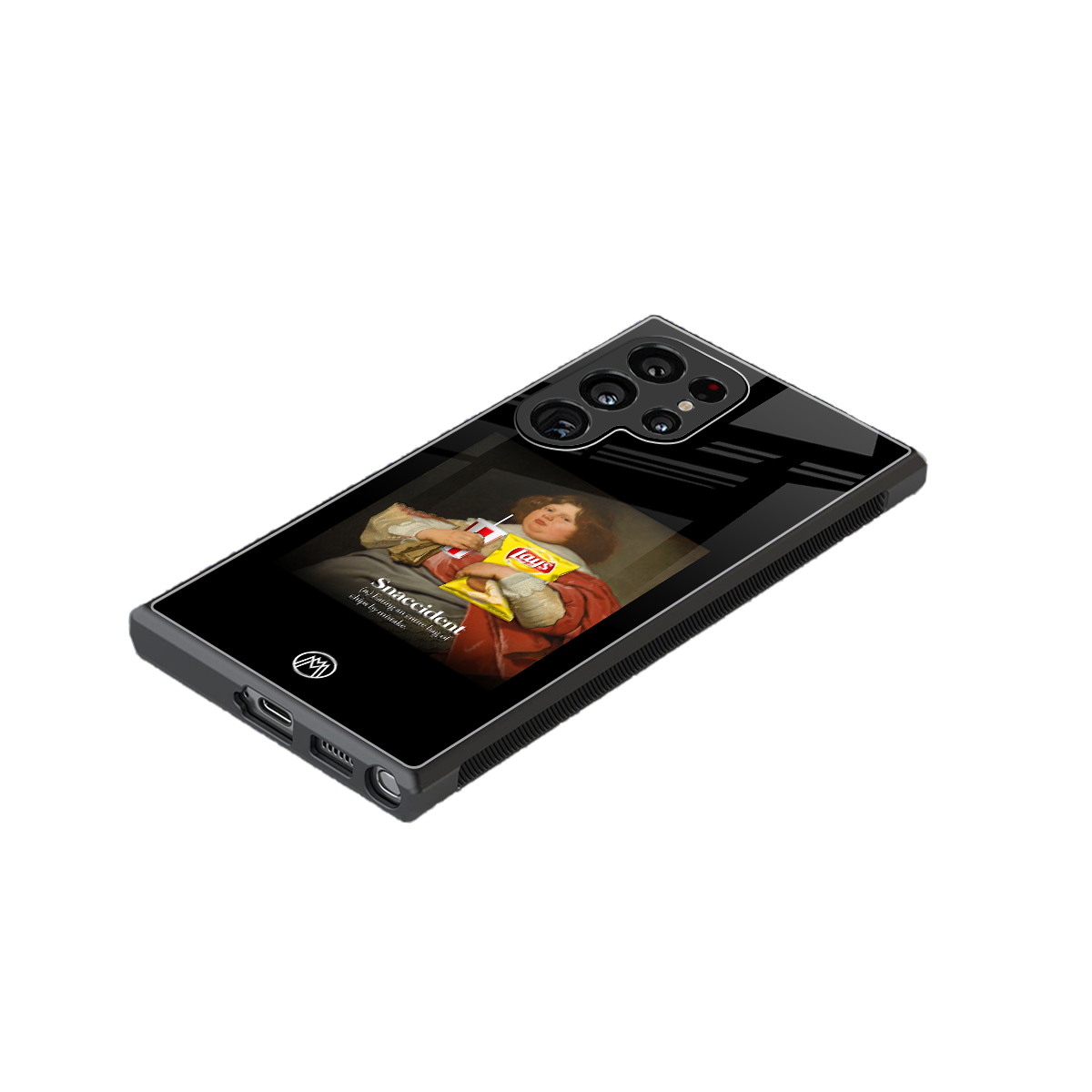 snaccident back phone cover | glass case for samsung galaxy s23 ultra