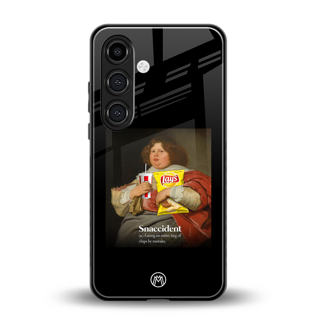 snaccident back phone cover | glass case for samsung galaxy s24 plus