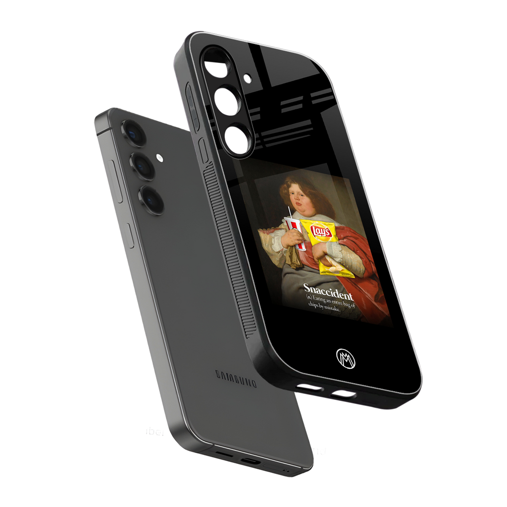 snaccident back phone cover | glass case for samsung galaxy s23 plus