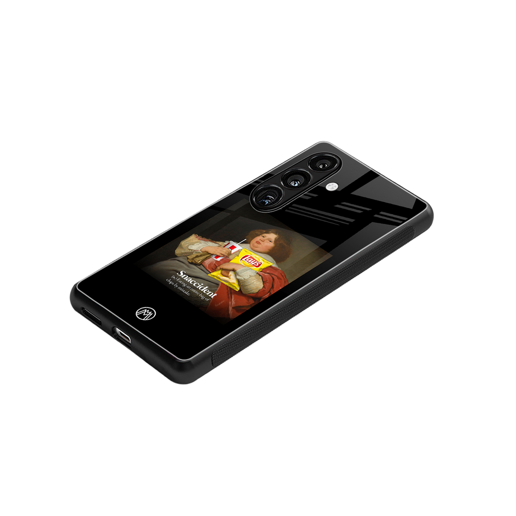 snaccident back phone cover | glass case for samsung galaxy s24 fe