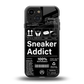 sneaker addict back phone cover | glass case for iphone 13 mini