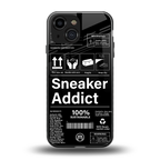 sneaker addict back phone cover | glass case for iphone 13 mini